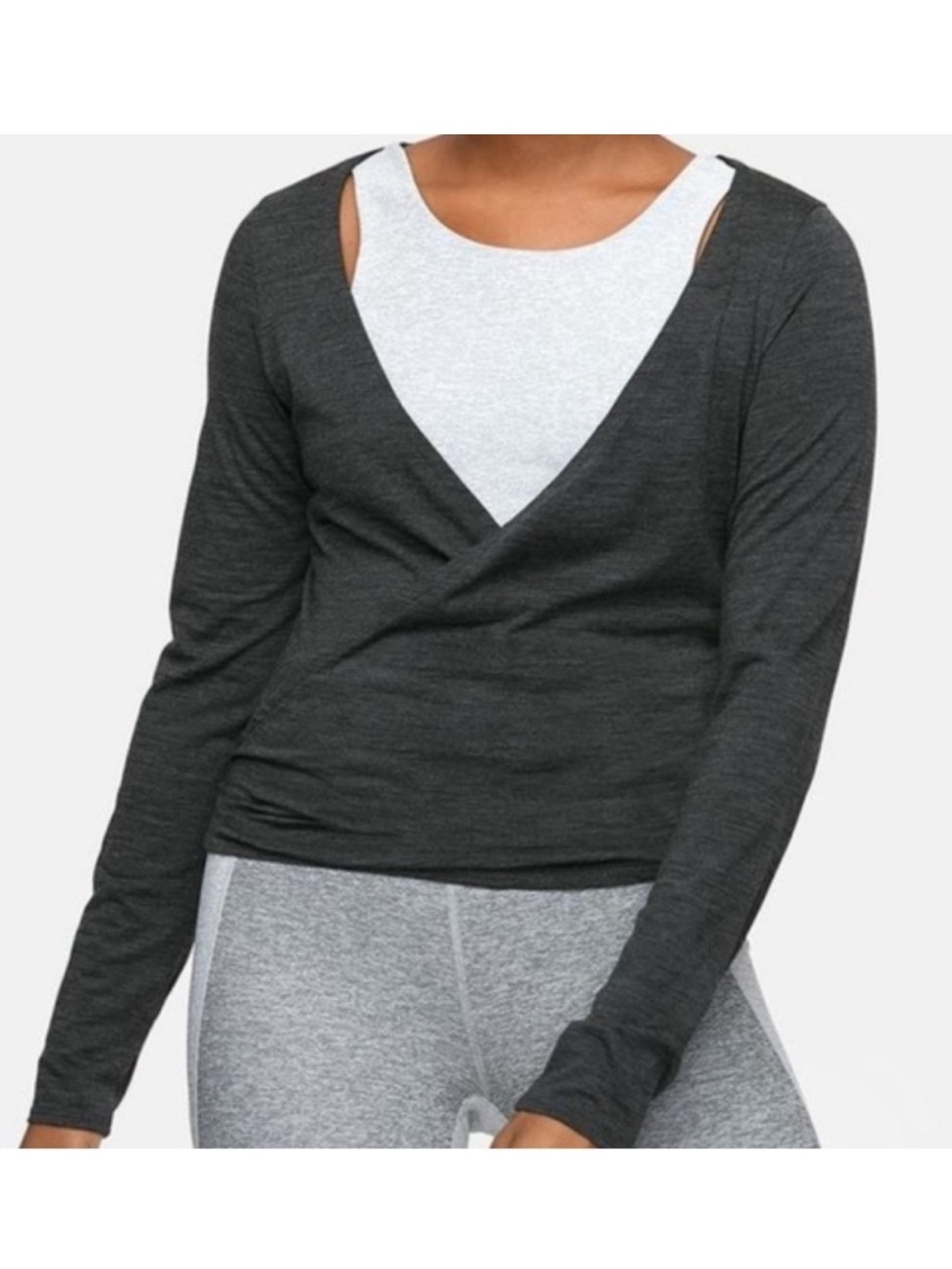 Outdoor Voices Merino Wrap Top Wool Ballet Athleisure